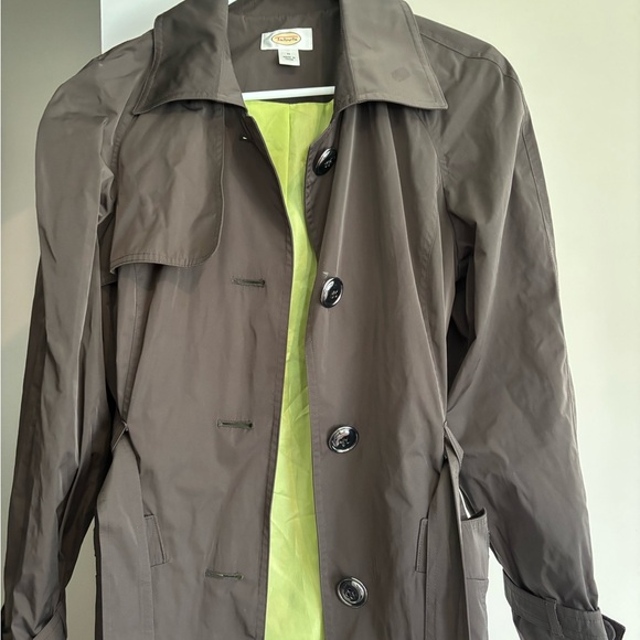 Talbots Brown Trench Coat Lightweight Classic - Picture 8 of 11